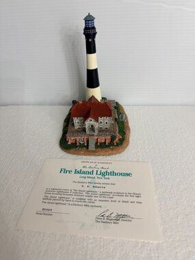 Fire Island Lighthouse Sculpture By Danbury Mint Historic American Lighthouses I